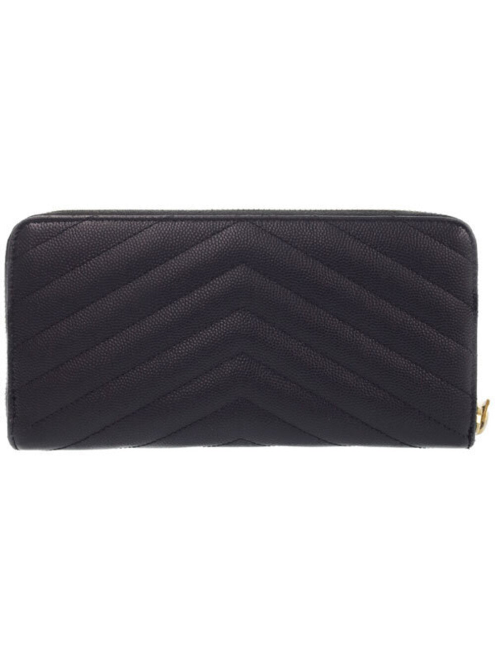 Saint Laurent Full Paris Wallet Monogram Round Long Zip Brown